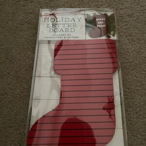 Holiday Letter Board - Red Stocking
